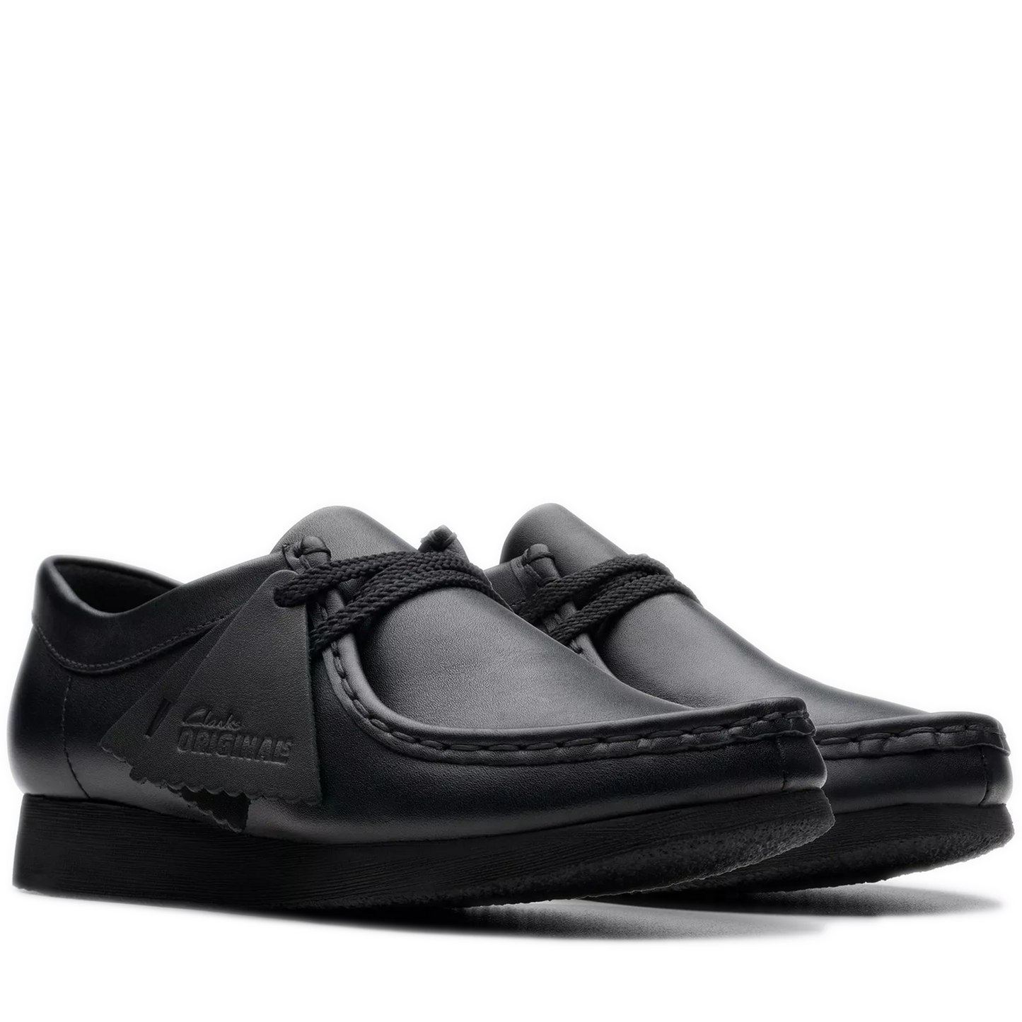 Pre School Clarks Wallabee Older -Black Leather