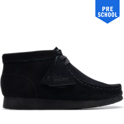Pre School Clarks Wallabee Boot Older - Black Suede – Cool J's Pre School Clarks Wallabee Boot Older - Black Suede – Cool J's