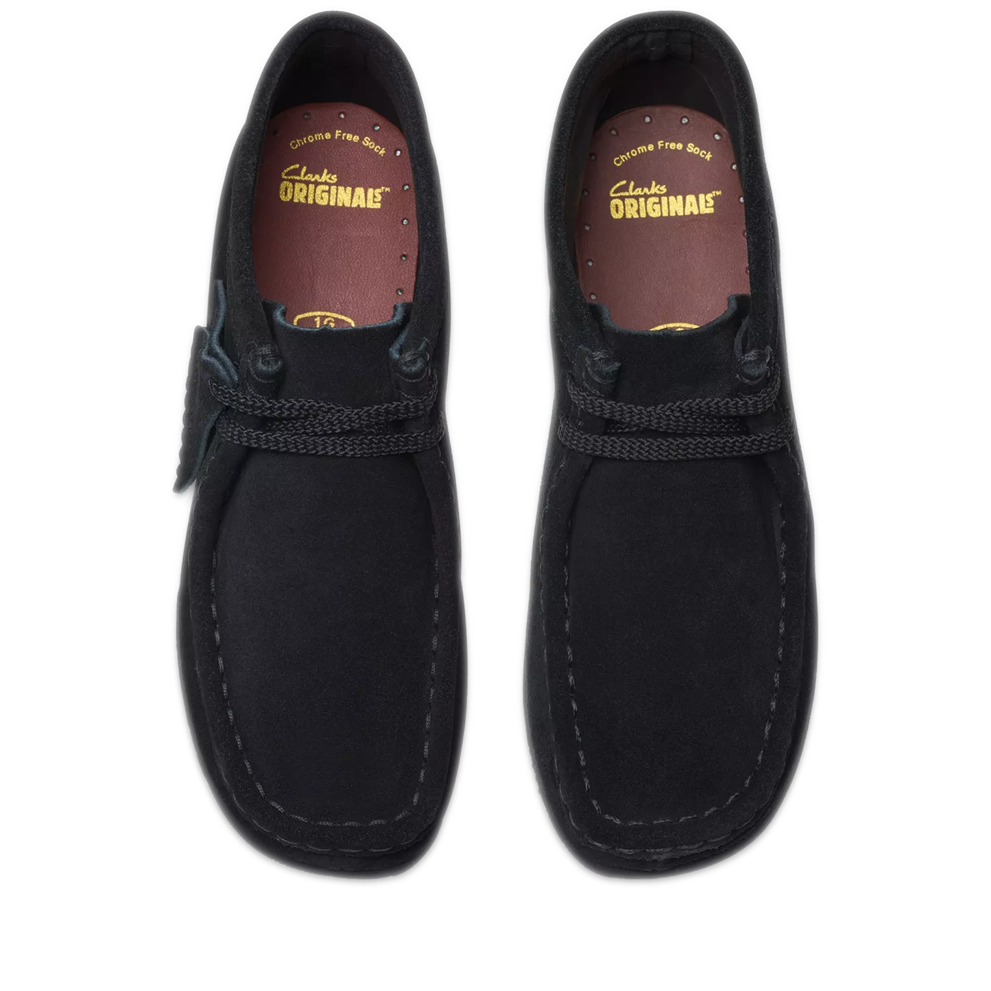 Pre school Clarks Wallabee Boot Older - Black Suede Top View