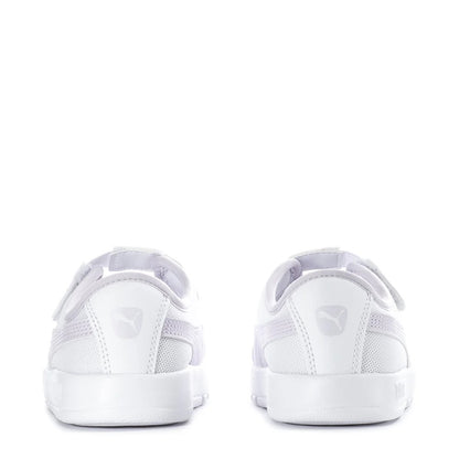 Pre School Puma Courtflex v3 Lina V - White/Lilac Frost