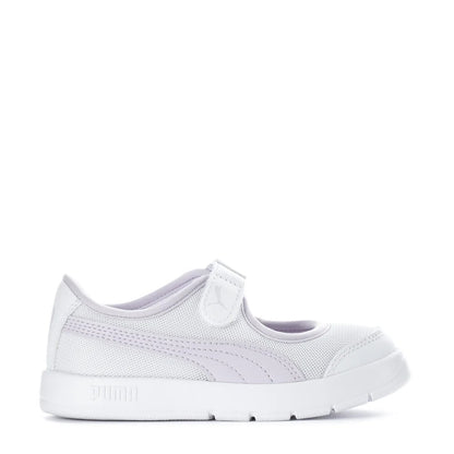 Pre School Puma Courtflex v3 Lina V - White/Lilac Frost