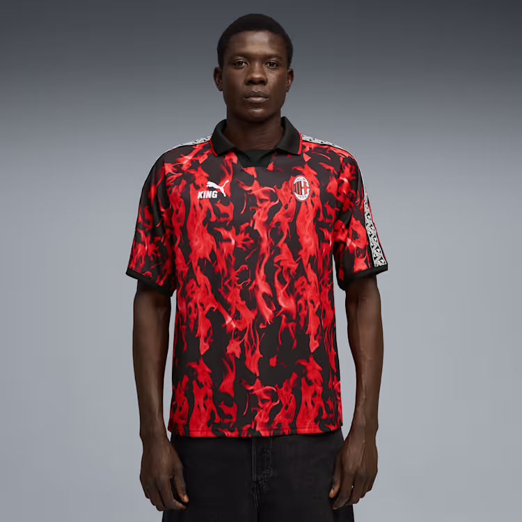 Puma AC Milan KING Retro Soccer Jersey - For All Time Red / Puma Black