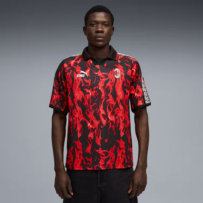 Puma AC Milan KING Retro Soccer Jersey - For All Time Red / Puma Black