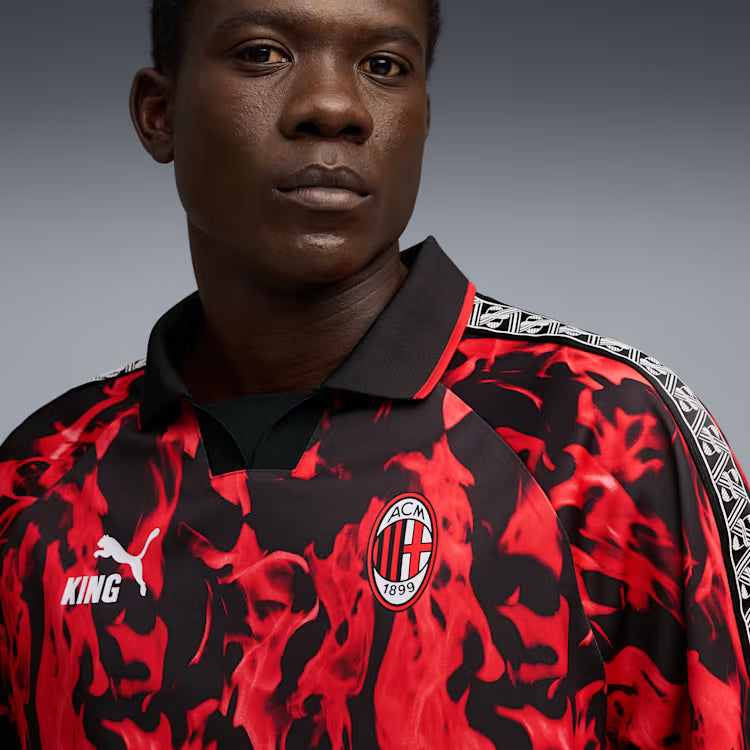 Puma AC Milan KING Retro Soccer Jersey - For All Time Red / Puma Black