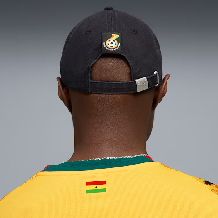 Puma Ghana FtblCulture Cap - Puma Black / Pelé Yellow