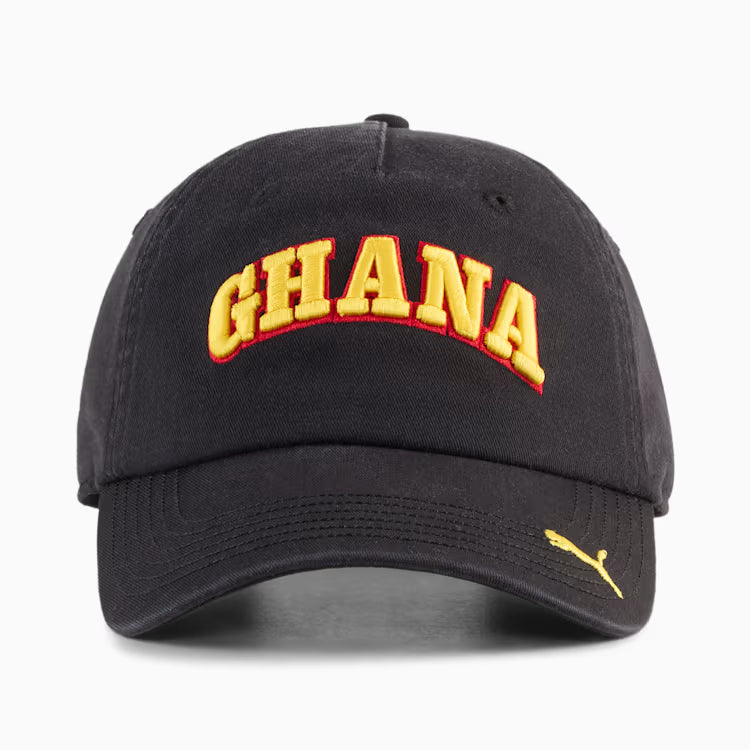 Puma Ghana FtblCulture Cap - Puma Black / Pelé Yellow