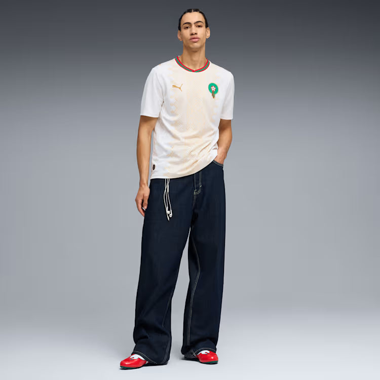 Puma Morocco Away Soccer Jersey - Puma White / Victory Gold