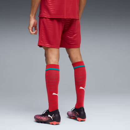 Puma 2026 Portugal Soccer Shorts - Club Red / Green Lagoon