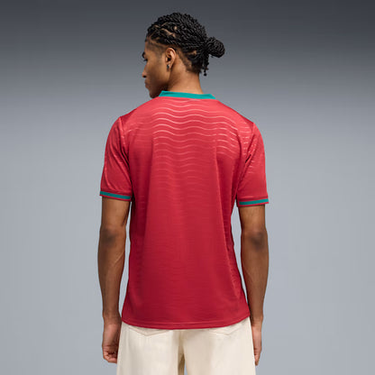 Puma Portugal Home Soccer Jersey - Club Red / Green Lagoon