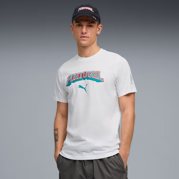 Puma Portugal FtblCulture Soccer Tee - Puma White / Green Lagoon