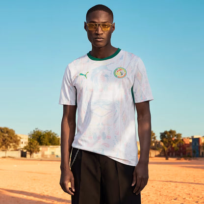 Puma Senegal Home Soccer Jersey - Puma White / Wild Green