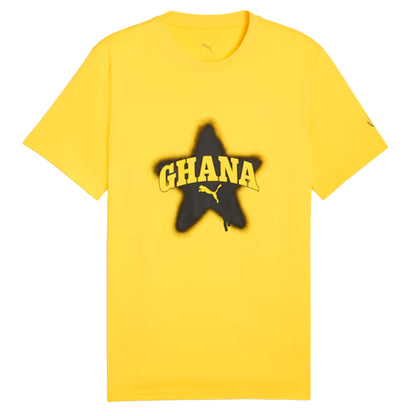 Puma Ghana FtblCulture Soccer Tee -  Pelé Yellow / Puma Black