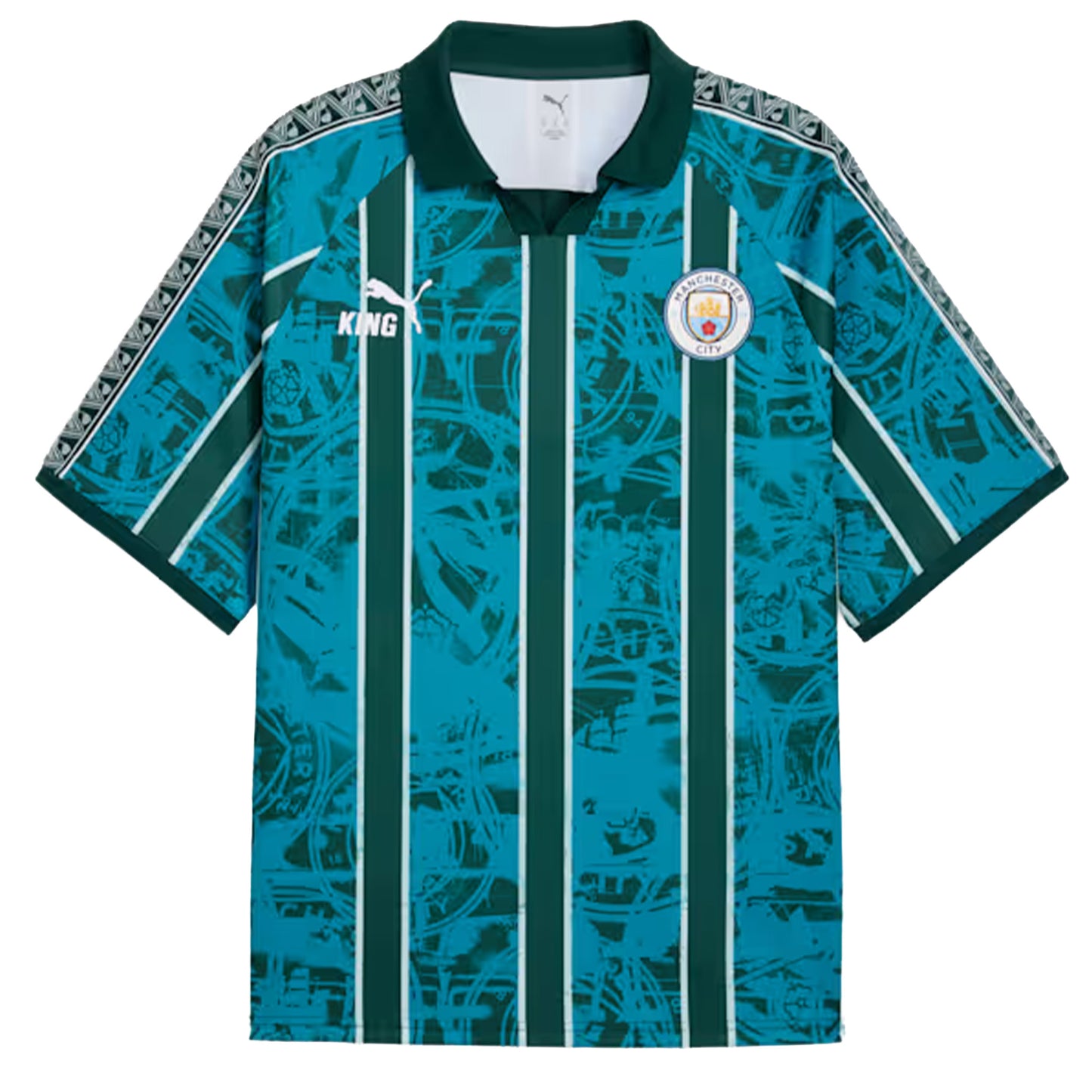 Puma Manchester City KING Retro Soccer Jersey - Tropical Blue / Deep Navy Tropical Blue Deep Navy