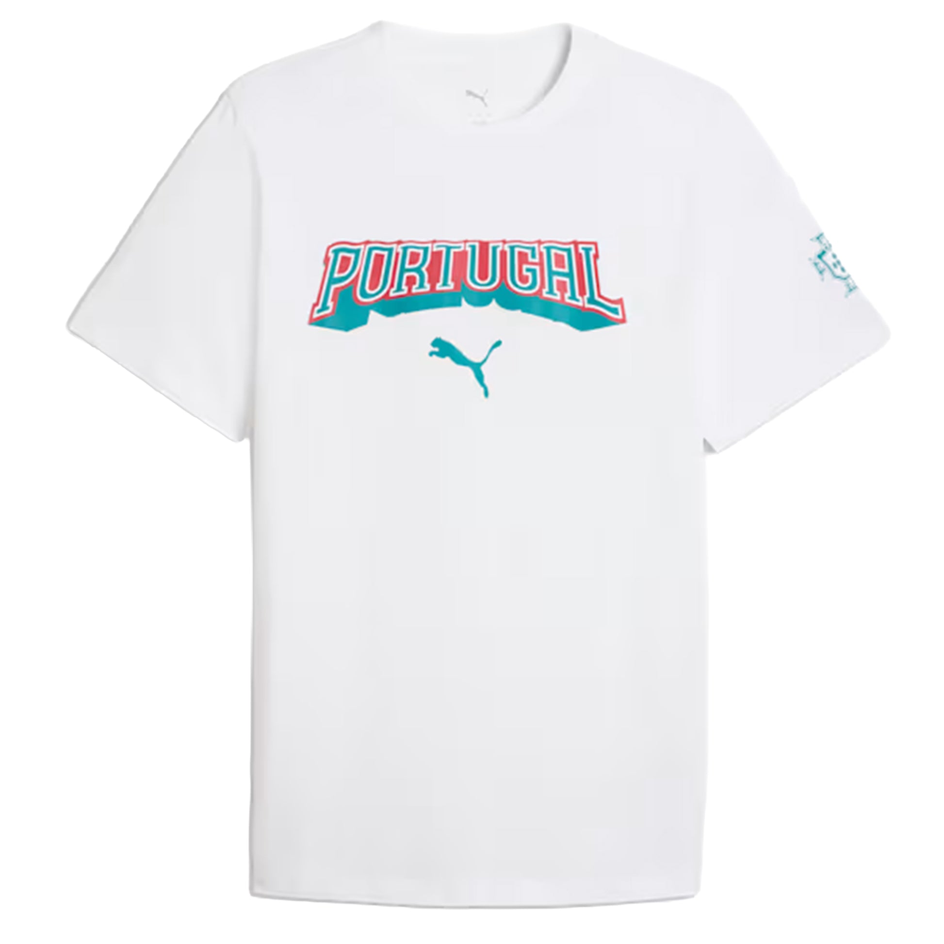 Puma Portugal FtblCulture Soccer Tee - Puma White / Green Lagoon Puma White Green Lagoon