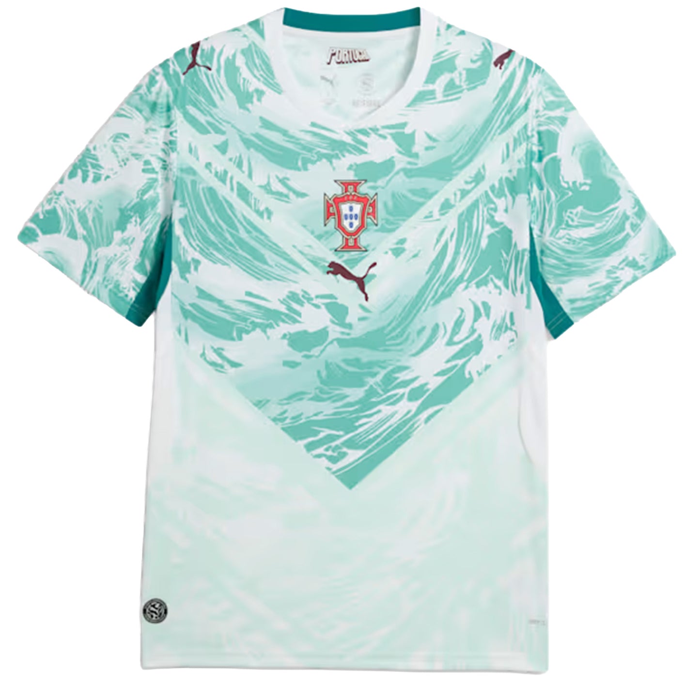 Puma Portugal Away Soccer Jersey - Puma White / Green Lagoon Puma White Green Lagoon