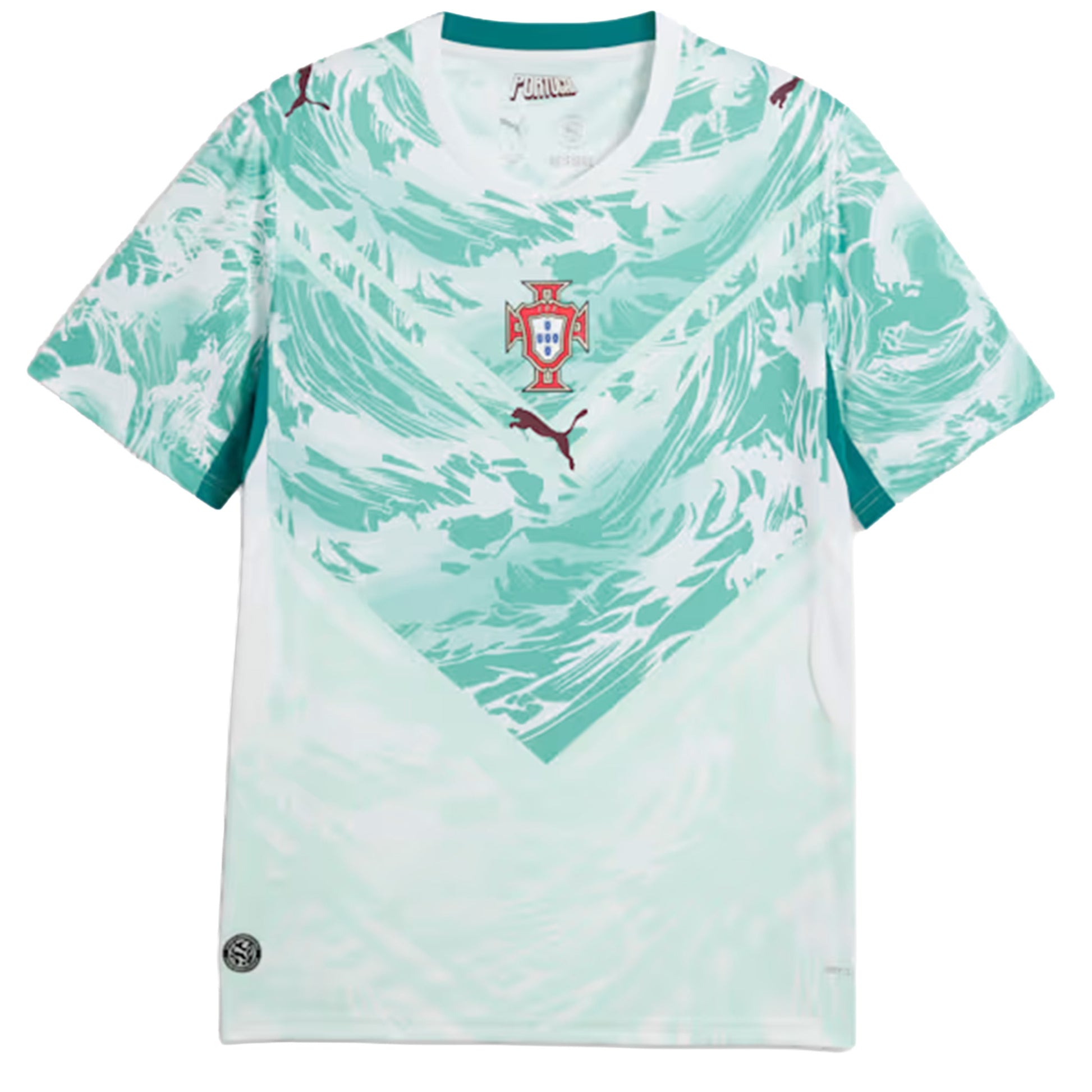 Puma Portugal Away Soccer Jersey - Puma White / Green Lagoon Puma White Green Lagoon