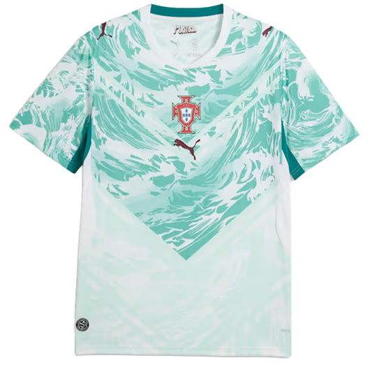 Puma Portugal Away Soccer Jersey - Puma White / Green Lagoon Puma White Green Lagoon