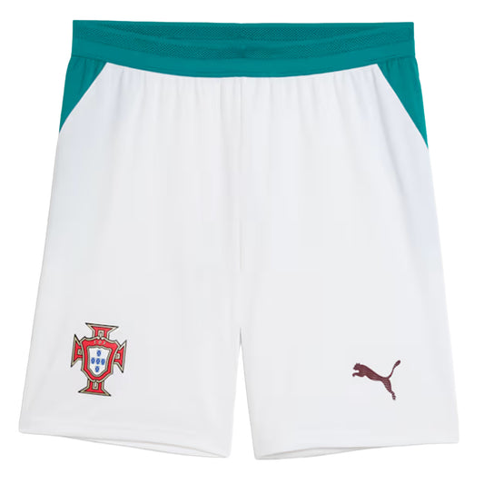 Puma Portugal 2026 Soccer Shorts - Puma White/Green Lagoon Puma White Green Lagoon