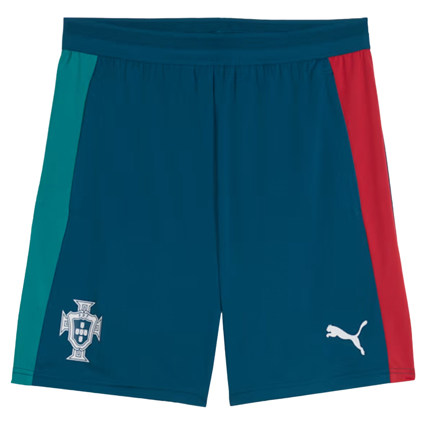 Puma Portugal Slim Soccer Training Shorts - Ocean Tropic / Silver Mist