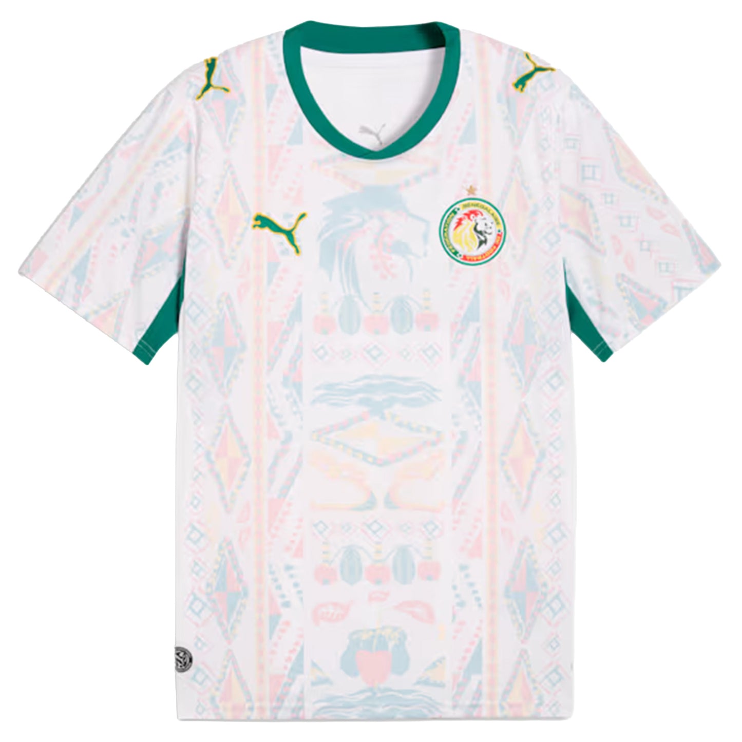 Puma Senegal Home Soccer Jersey - Puma White / Wild Green Puma White Wild Green