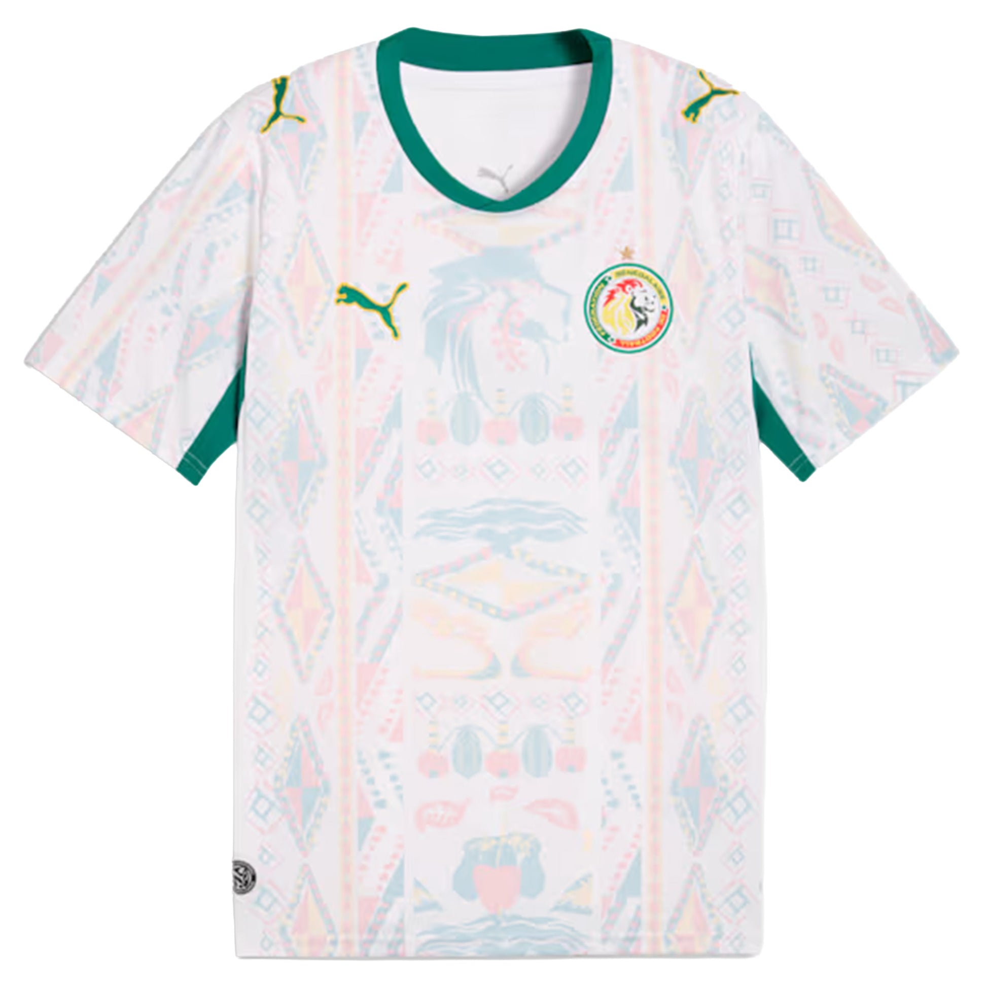 Puma Senegal Home Soccer Jersey - Puma White / Wild Green Puma White Wild Green