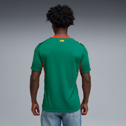 Puma Senegal Away Soccer Jersey - Wild Green / Puma Red