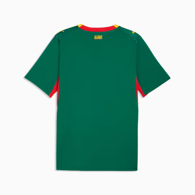 Puma Senegal Away Soccer Jersey - Wild Green / Puma Red