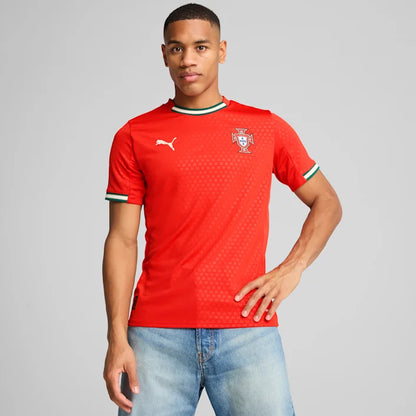 Puma Portugal 2025-2026 Home Jersey - Sport Red / Sugared Almond