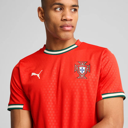 Puma Portugal 2025-2026 Home Jersey - Sport Red / Sugared Almond