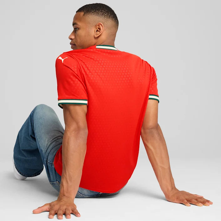 Puma Portugal 2025-2026 Home Jersey - Sport Red / Sugared Almond