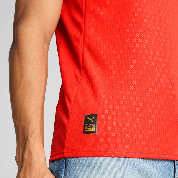 Puma Portugal 2025-2026 Home Jersey - Sport Red / Sugared Almond