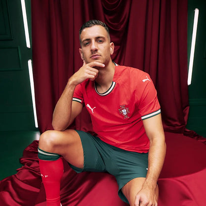 Puma Portugal 2025-2026 Home Jersey - Sport Red / Sugared Almond