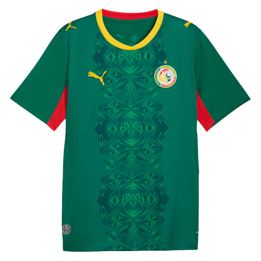 Puma Senegal Away Soccer Jersey - Wild Green / Puma Red Wild Green Puma Red