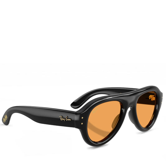 Ray-Ban x A$SAP Rocky Aviator Puffer - Black / Orange