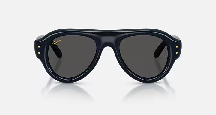 Ray-Ban Aviator Puffer Sunglasses - Dark Blue / Ultra Black