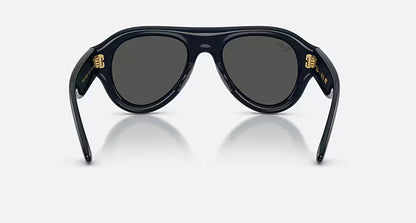 Ray-Ban Aviator Puffer Sunglasses - Dark Blue / Ultra Black