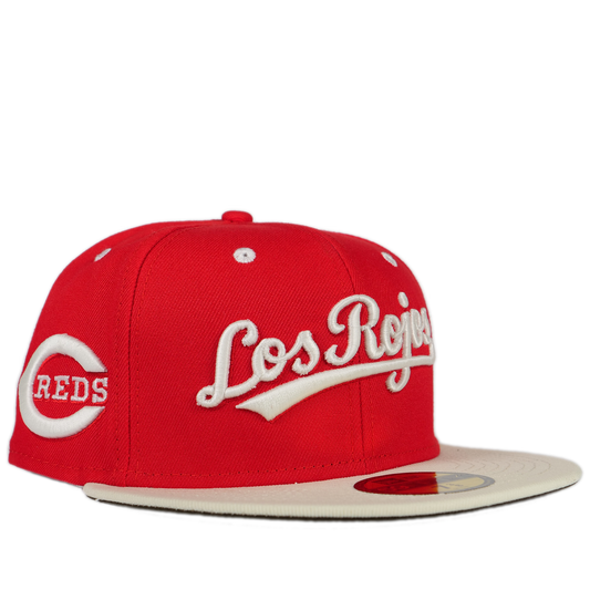 New Era Cincinnati Reds 59Fifty Fitted Hat - Red/ White/ Brown
