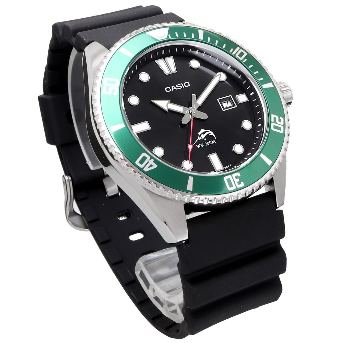 Casio Analog MDV106B-1A3V Watch 46.3mm - Black/Green