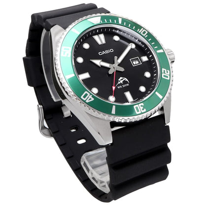 Casio Analog MDV106B-1A3V Watch 46.3mm - Black/Silver/Green