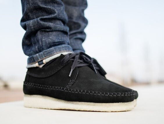 Men's Clarks Weaver Moccasins - Black Suede