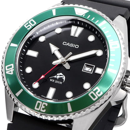 Casio Analog MDV106B-1A3V Watch 46.3mm - Black/Silver/Green