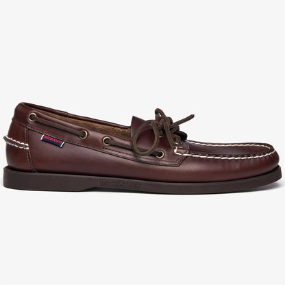 Men's Sebago Dockside Portland Waxed - Dark Brown Dark Brown