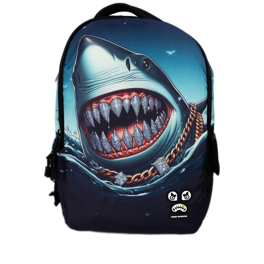 Streetz Iz Watchin Shark Hustle Backpack - Black