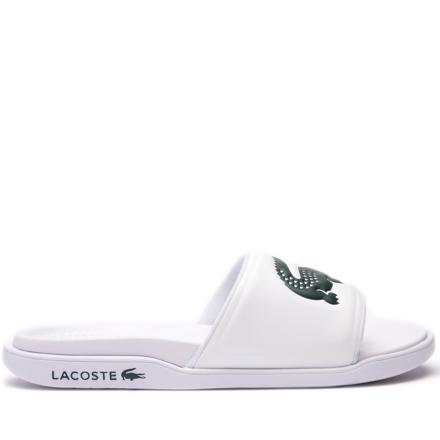 Men's Lacoste Serve Slide - White/Dark Green