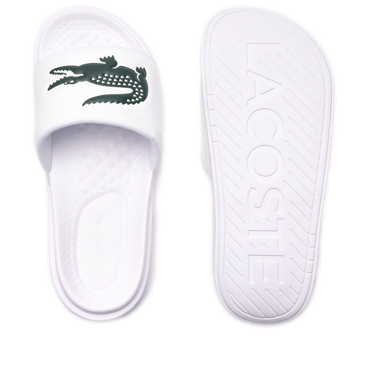 Men's Lacoste Serve Slide - White/Dark Green