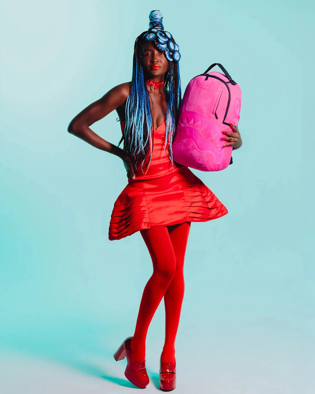 Sprayground Candy-Raver Shark Backpack - Hot Pink