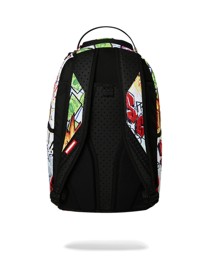 Sprayground Doodle Diablo Essay Backpack - White / Red / Green