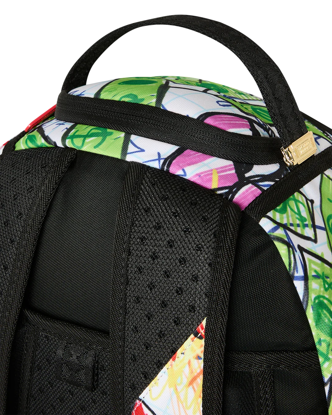 Sprayground Doodle Diablo Essay Backpack - White / Red / Green