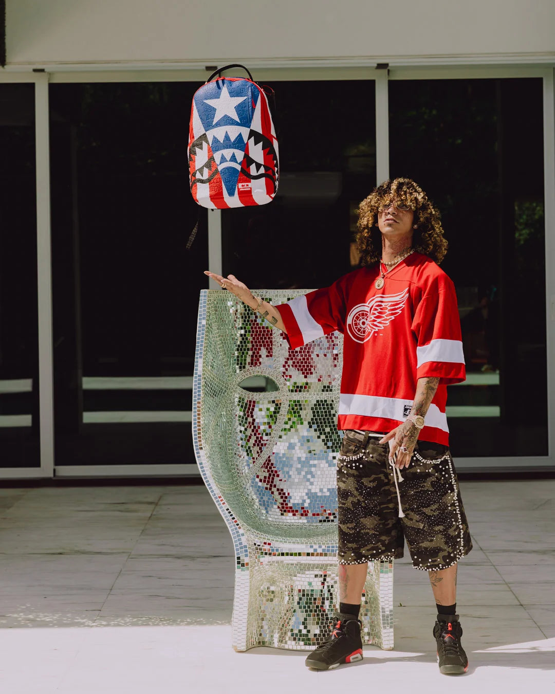 Sprayground Jon z PR Flag - Red / White / Blue