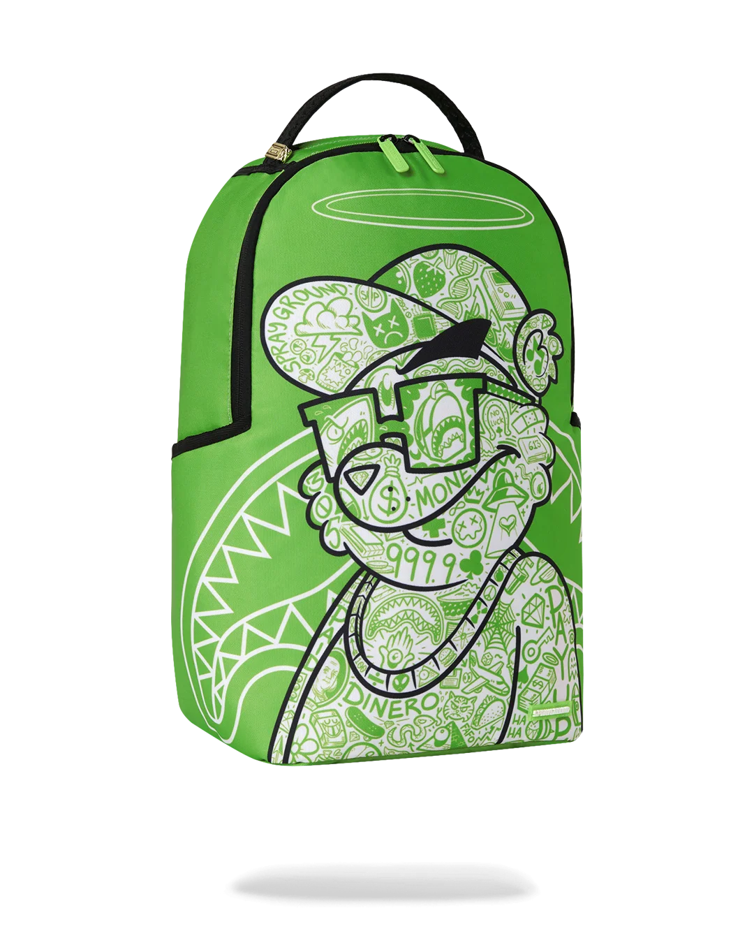 Sprayground Money Bear The Disruptor Backpack - Green / White
